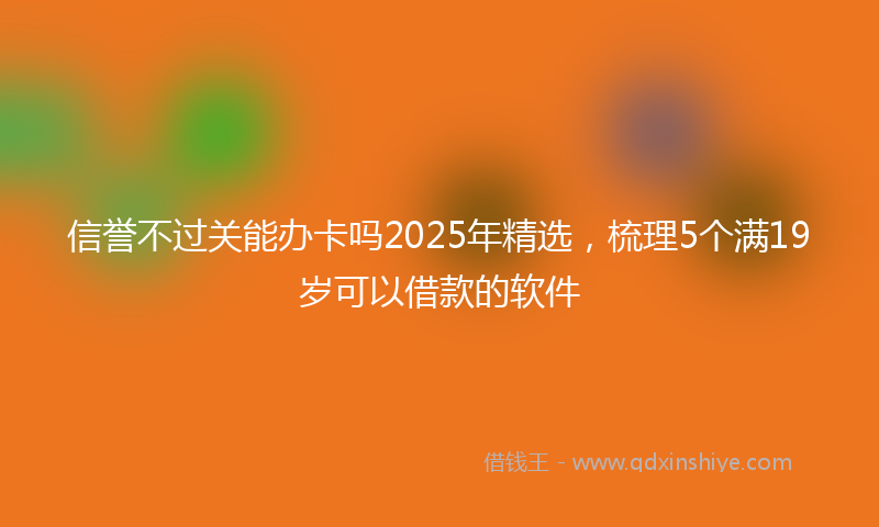 信誉不过关能办卡吗2025年精选，梳理5个满19岁可以借款的软件