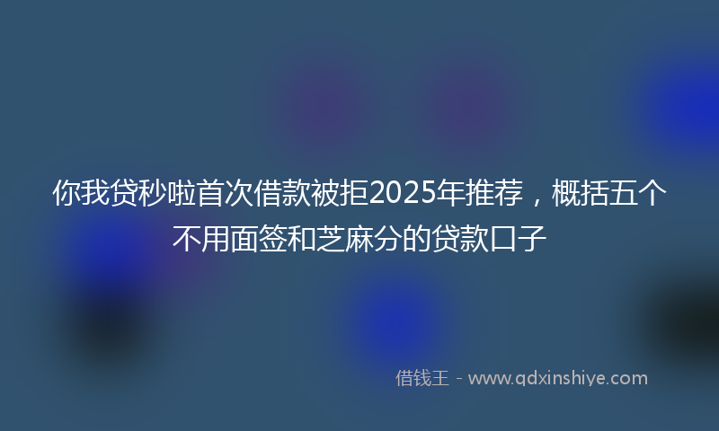 你我贷秒啦首次借款被拒2025年推荐，概括五个不用面签和芝麻分的贷款口子