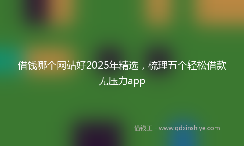 借钱哪个网站好2025年精选，梳理五个轻松借款无压力app