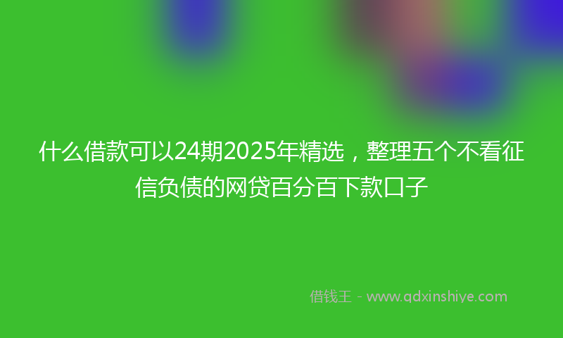 什么借款可以24期2025年精选，整理五个不看征信负债的网贷百分百下款口子