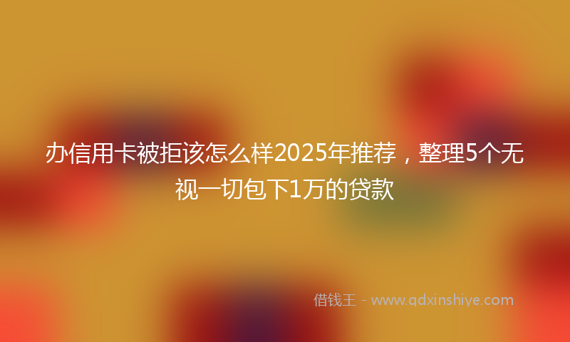 办信用卡被拒该怎么样2025年推荐，整理5个无视一切包下1万的贷款
