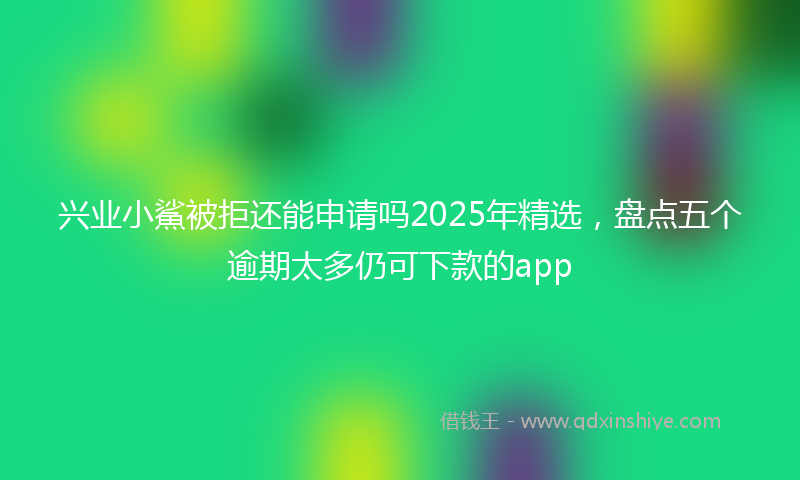 兴业小鯊被拒还能申请吗2025年精选，盘点五个逾期太多仍可下款的app