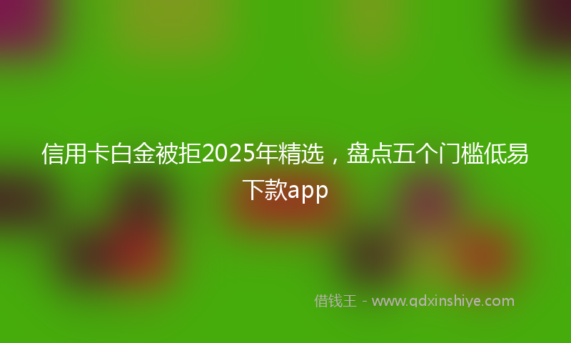 信用卡白金被拒2025年精选，盘点五个门槛低易下款app