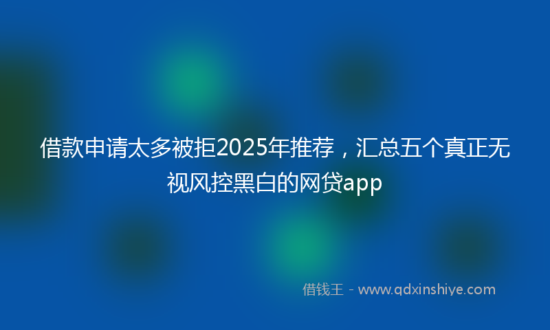 借款申请太多被拒2025年推荐，汇总五个真正无视风控黑白的网贷app