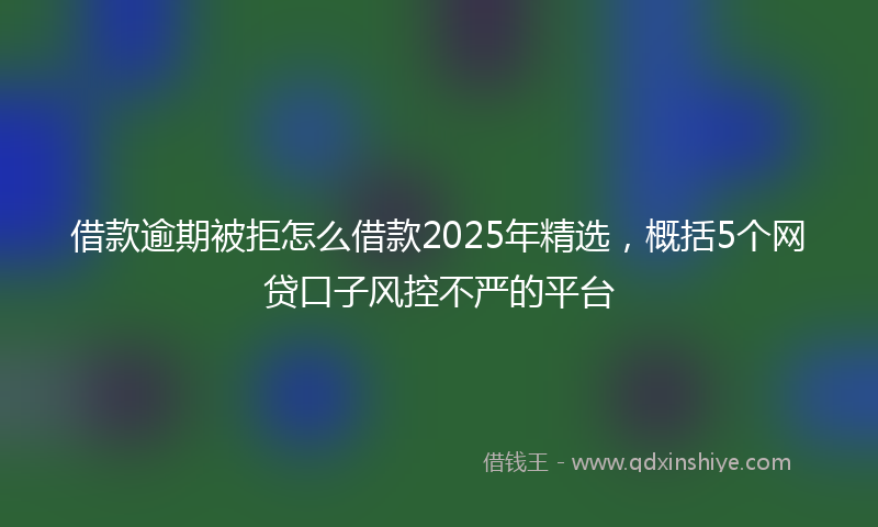 借款逾期被拒怎么借款2025年精选，概括5个网贷口子风控不严的平台