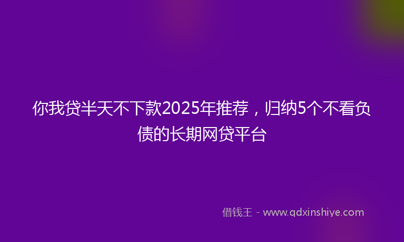 你我贷半天不下款2025年推荐，归纳5个不看负债的长期网贷平台