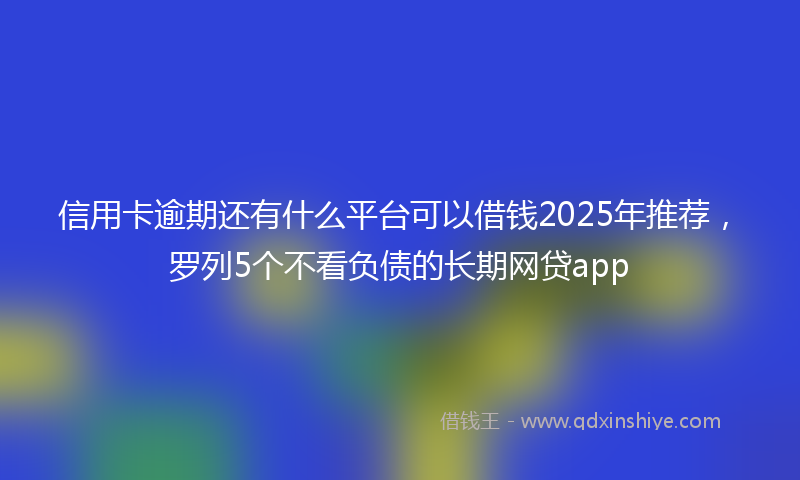 信用卡逾期还有什么平台可以借钱2025年推荐，罗列5个不看负债的长期网贷app