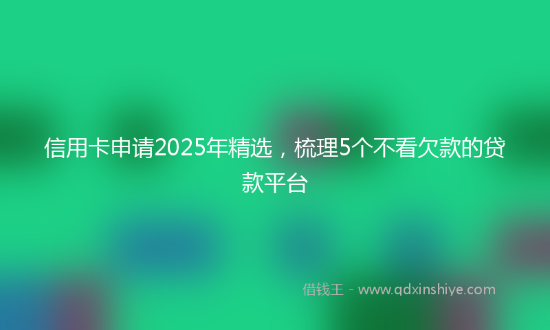 信用卡申请2025年精选，梳理5个不看欠款的贷款平台