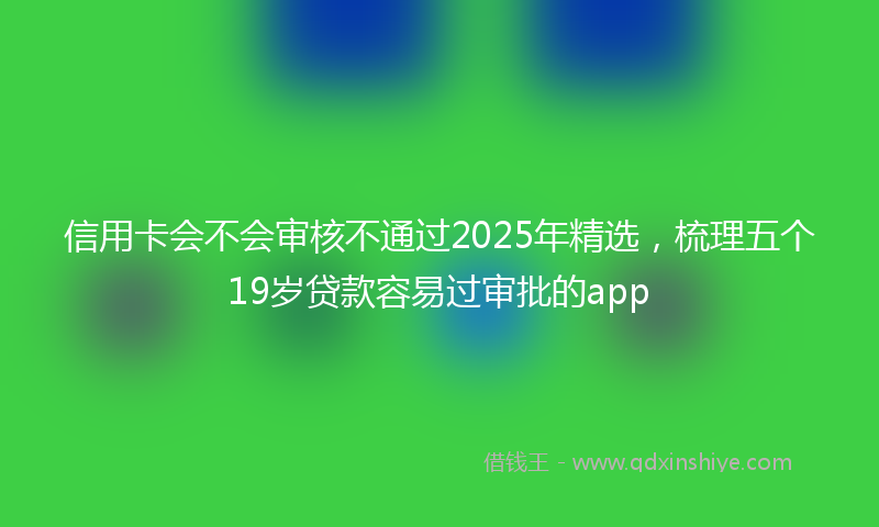 信用卡会不会审核不通过2025年精选，梳理五个19岁贷款容易过审批的app
