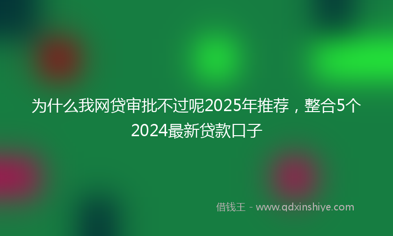 为什么我网贷审批不过呢2025年推荐，整合5个2024最新贷款口子
