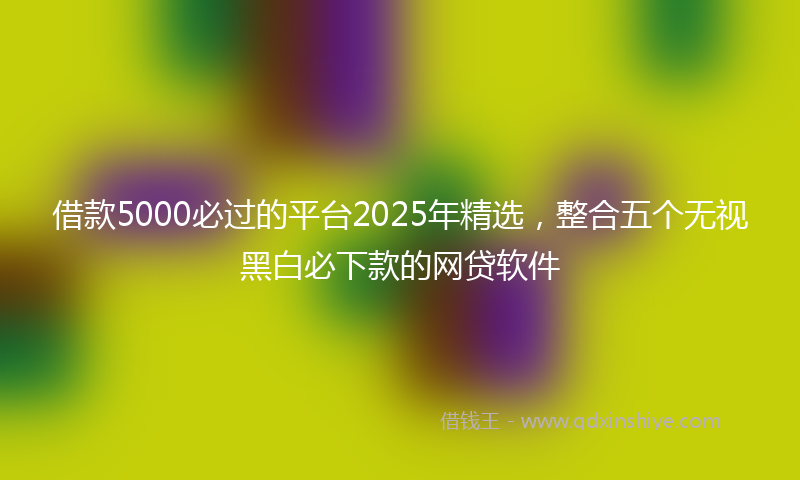 借款5000必过的平台2025年精选，整合五个无视黑白必下款的网贷软件