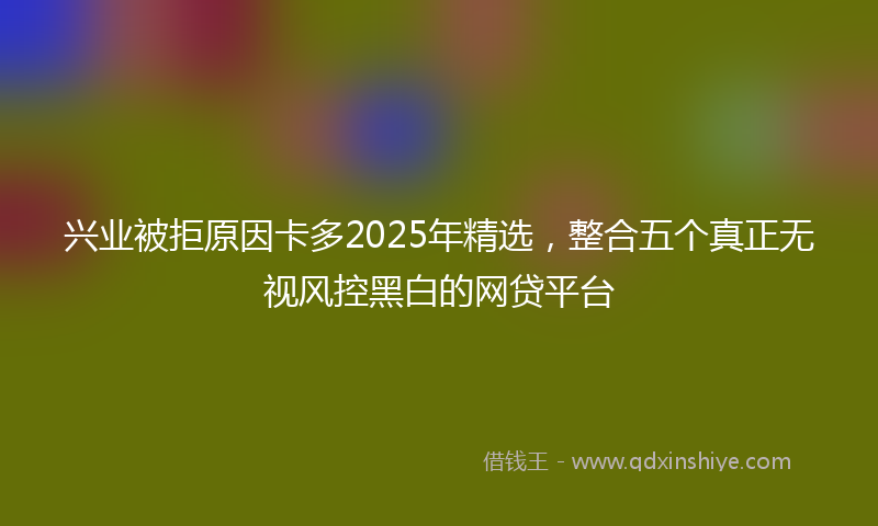 兴业被拒原因卡多2025年精选，整合五个真正无视风控黑白的网贷平台