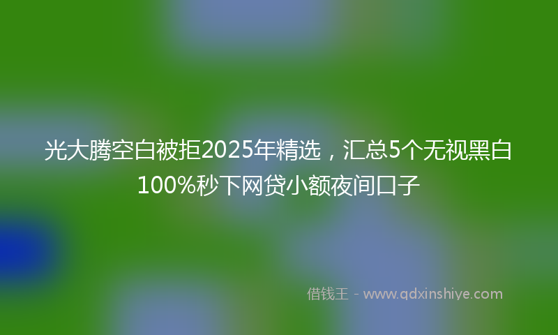 光大腾空白被拒2025年精选，汇总5个无视黑白100%秒下网贷小额夜间口子