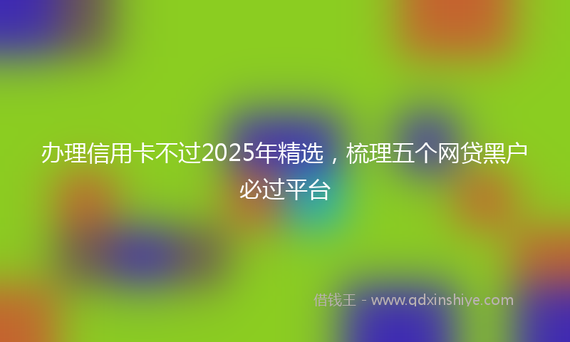办理信用卡不过2025年精选，梳理五个网贷黑户必过平台