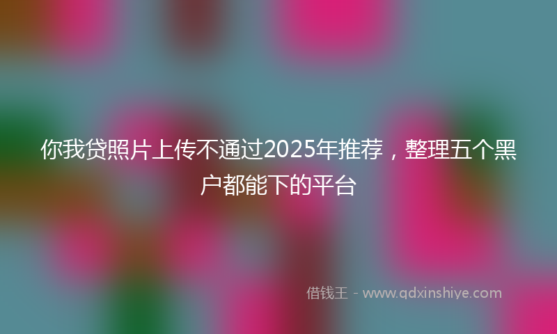 你我贷照片上传不通过2025年推荐，整理五个黑户都能下的平台