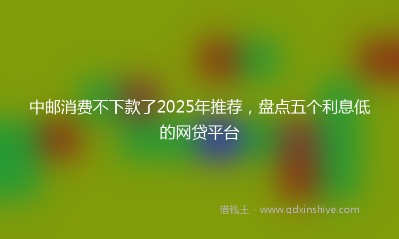 中邮消费不下款了2025年推荐，盘点五个利息低的网贷平台