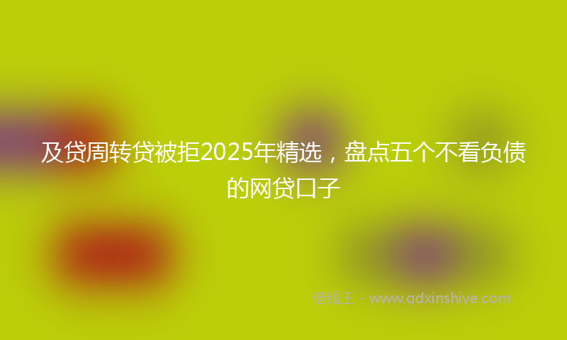 及贷周转贷被拒2025年精选，盘点五个不看负债的网贷口子