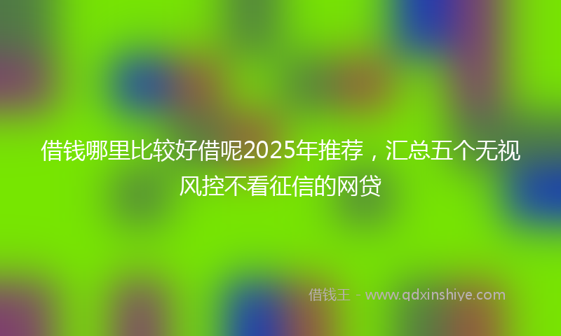 借钱哪里比较好借呢2025年推荐，汇总五个无视风控不看征信的网贷