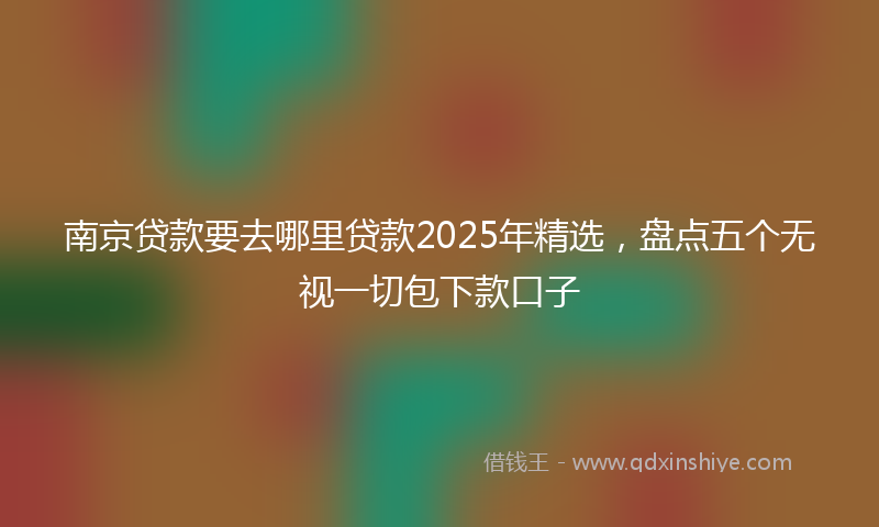 南京贷款要去哪里贷款2025年精选，盘点五个无视一切包下款口子