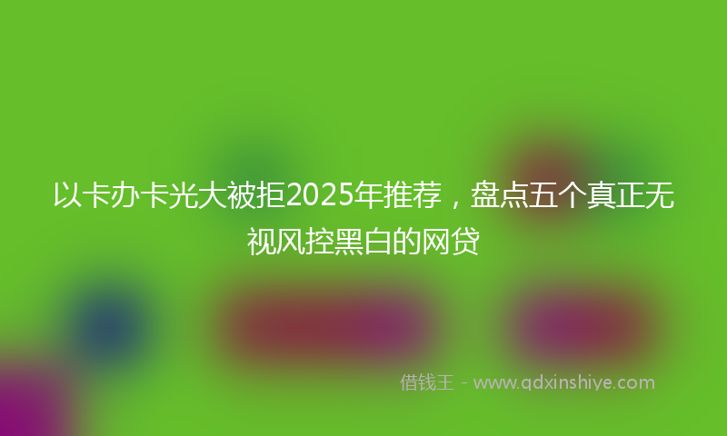 以卡办卡光大被拒2025年推荐，盘点五个真正无视风控黑白的网贷