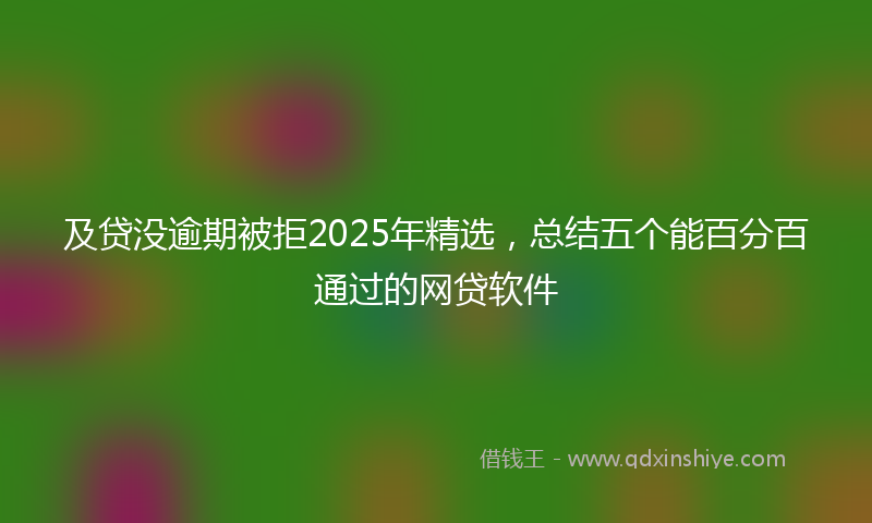 及贷没逾期被拒2025年精选，总结五个能百分百通过的网贷软件