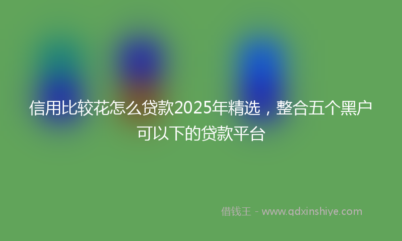 信用比较花怎么贷款2025年精选，整合五个黑户可以下的贷款平台