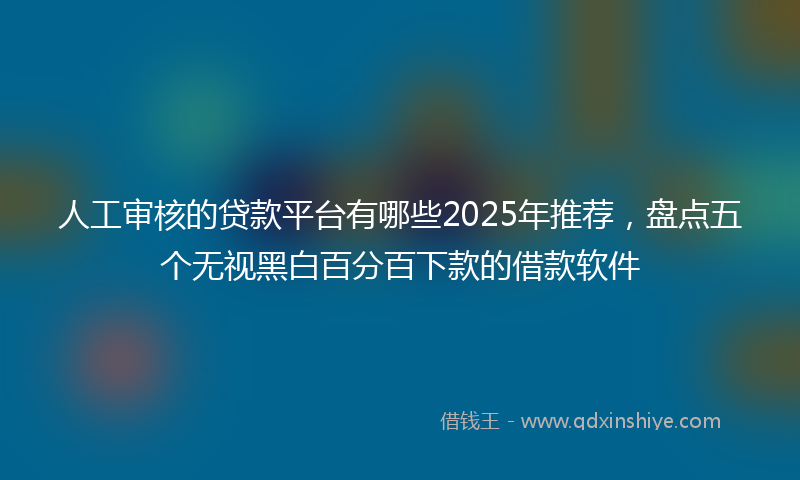 人工审核的贷款平台有哪些2025年推荐,盘点五个无视黑白百分百下款的借款软件