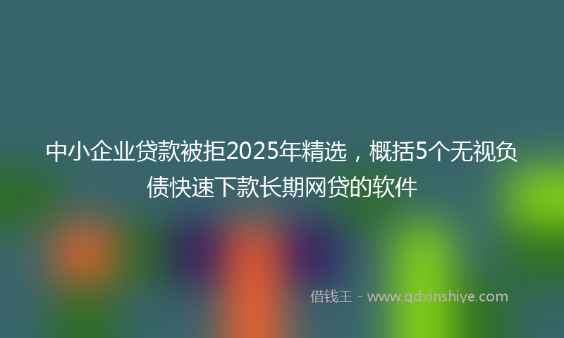 中小企业贷款被拒2025年精选，概括5个无视负债快速下款长期网贷的软件