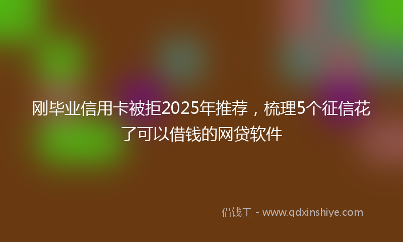刚毕业信用卡被拒2025年推荐，梳理5个征信花了可以借钱的网贷软件