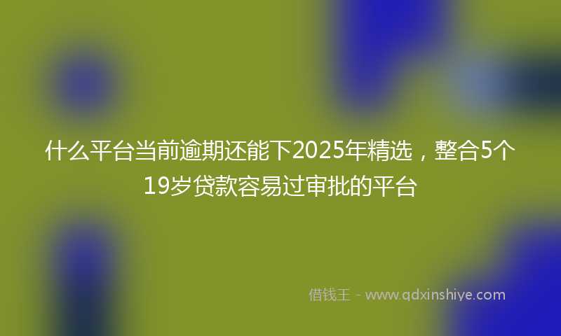 什么平台当前逾期还能下2025年精选，整合5个19岁贷款容易过审批的平台
