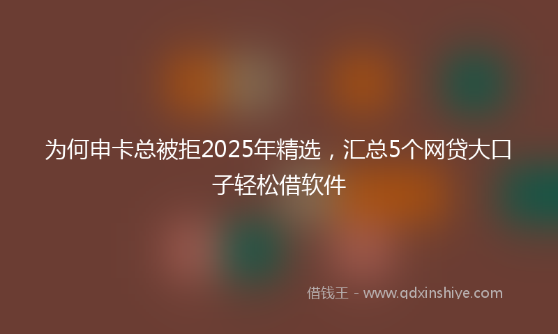 为何申卡总被拒2025年精选，汇总5个网贷大口子轻松借软件
