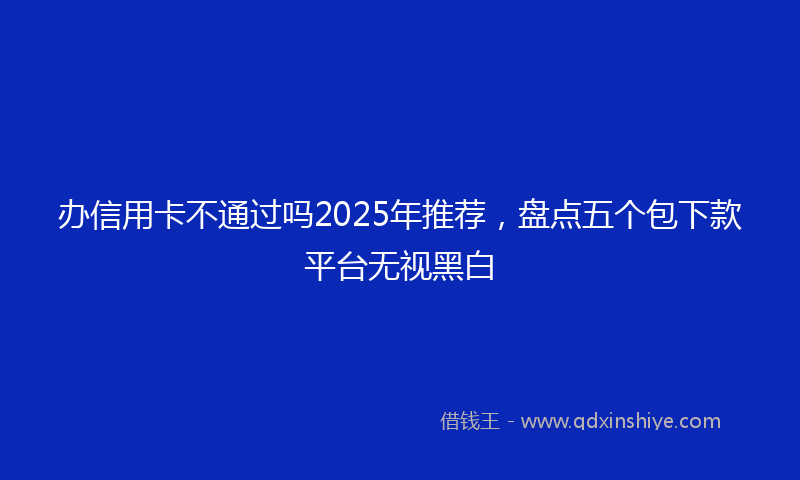 办信用卡不通过吗2025年推荐，盘点五个包下款平台无视黑白