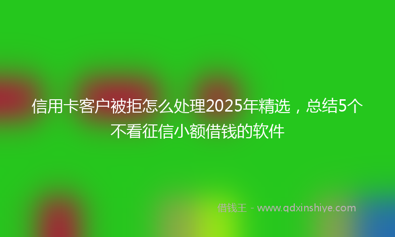 信用卡客户被拒怎么处理2025年精选，总结5个不看征信小额借钱的软件