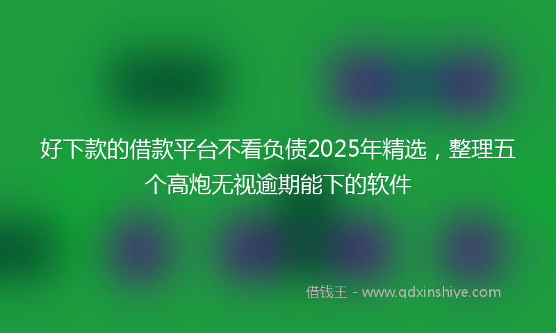 好下款的借款平台不看负债2025年精选，整理五个高炮无视逾期能下的软件