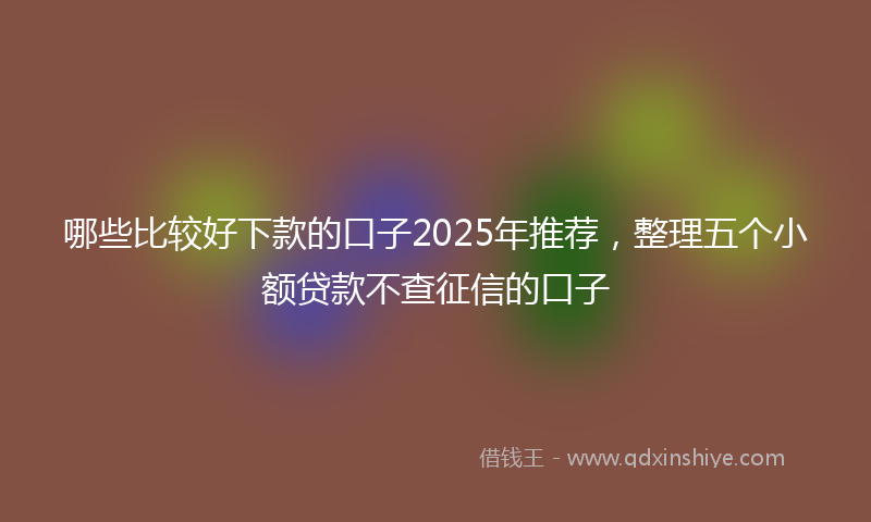 哪些比较好下款的口子2025年推荐，整理五个小额贷款不查征信的口子