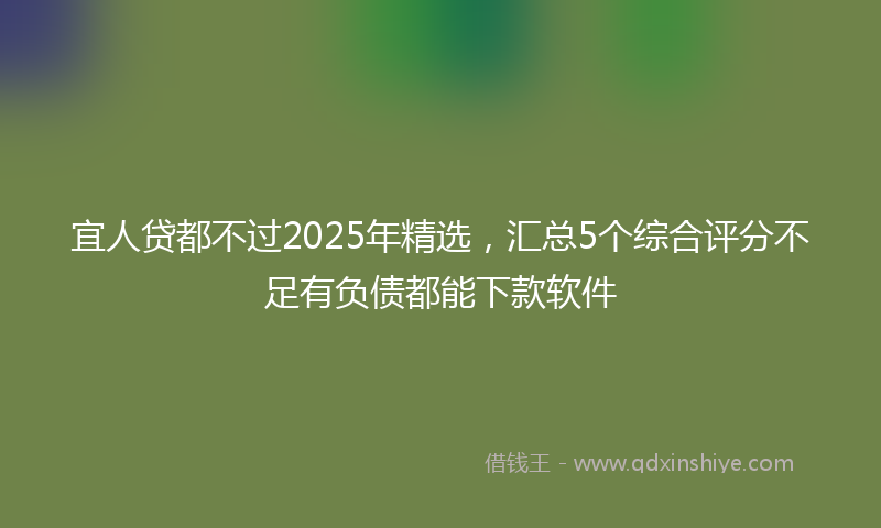 宜人贷都不过2025年精选，汇总5个综合评分不足有负债都能下款软件