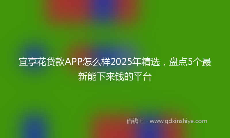 宜享花贷款APP怎么样2025年精选，盘点5个最新能下来钱的平台