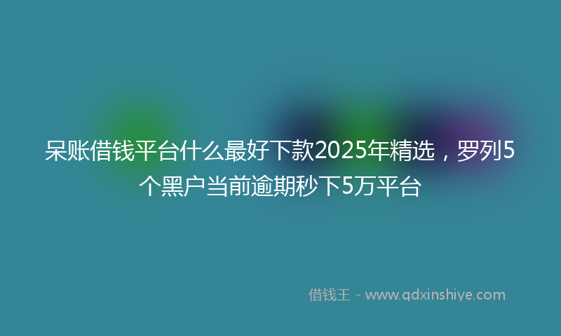 呆账借钱平台什么最好下款2025年精选，罗列5个黑户当前逾期秒下5万平台