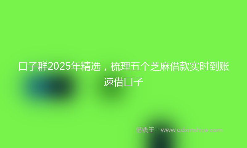 口子群2025年精选，梳理五个芝麻借款实时到账速借口子