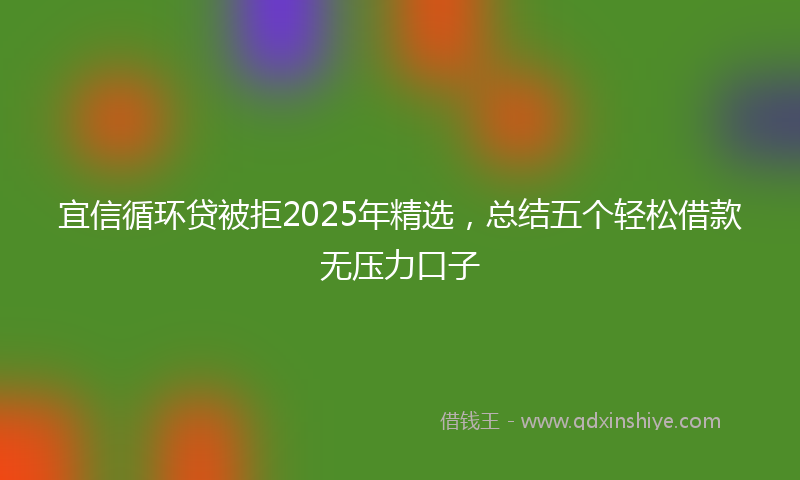 宜信循环贷被拒2025年精选，总结五个轻松借款无压力口子