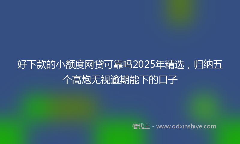 好下款的小额度网贷可靠吗2025年精选，归纳五个高炮无视逾期能下的口子