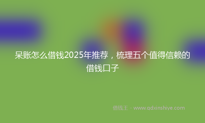 呆账怎么借钱2025年推荐，梳理五个值得信赖的借钱口子