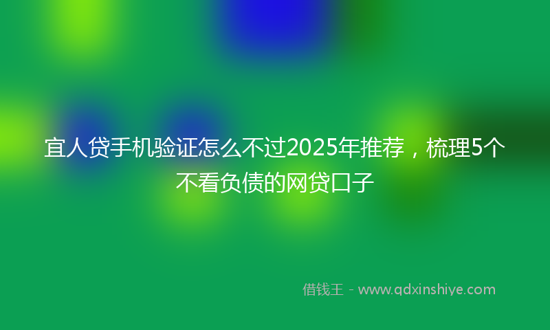 宜人贷手机验证怎么不过2025年推荐，梳理5个不看负债的网贷口子
