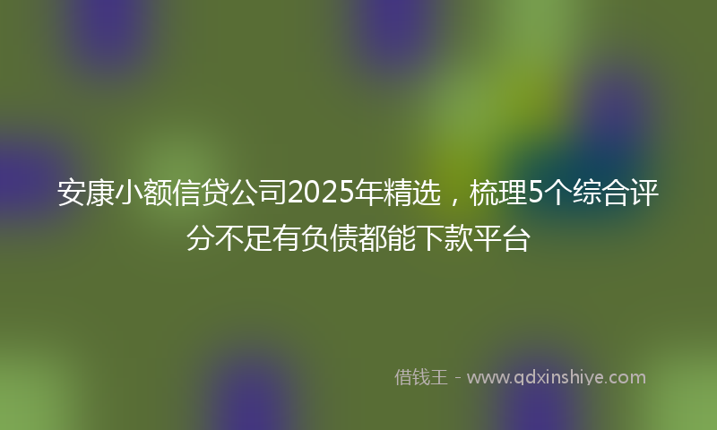 安康小额信贷公司2025年精选，梳理5个综合评分不足有负债都能下款平台