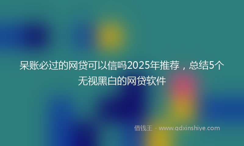 呆账必过的网贷可以信吗2025年推荐，总结5个无视黑白的网贷软件