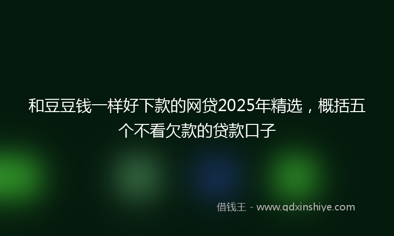 和豆豆钱一样好下款的网贷2025年精选，概括五个不看欠款的贷款口子