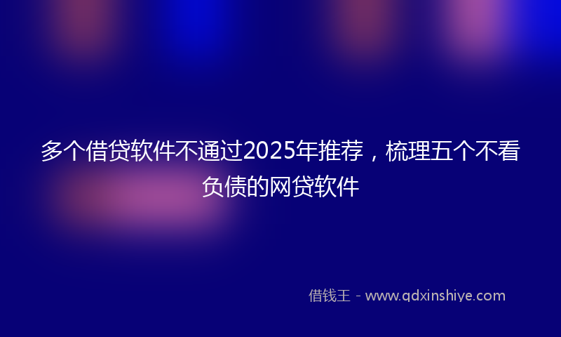 多个借贷软件不通过2025年推荐，梳理五个不看负债的网贷软件
