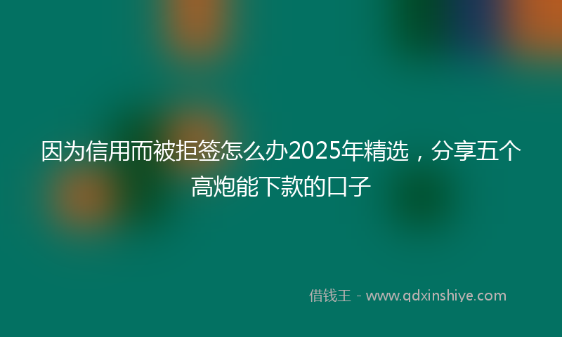 因为信用而被拒签怎么办2025年精选，分享五个高炮能下款的口子