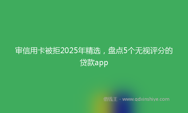 审信用卡被拒2025年精选，盘点5个无视评分的贷款app