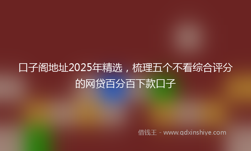 口子阁地址2025年精选，梳理五个不看综合评分的网贷百分百下款口子